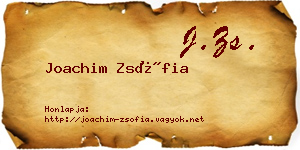 Joachim Zsófia névjegykártya